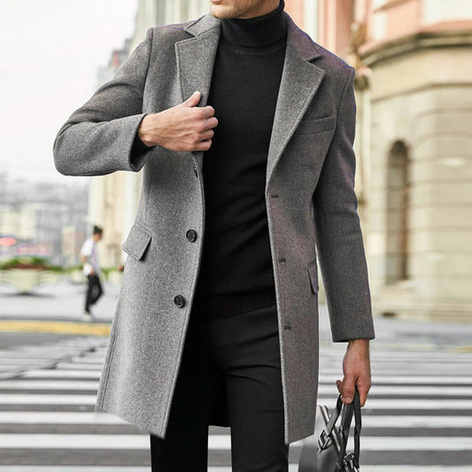 Evan Men's Overcoat | Wool-Blend, Elegant Winter Style 1