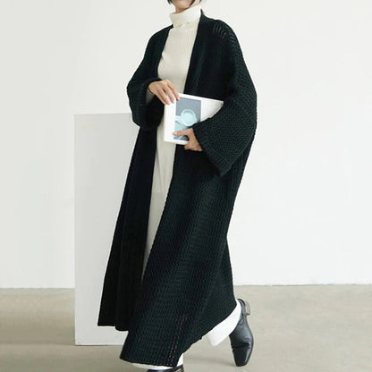 Evelyn Women's Black Cardigan | Chunky Knit, Oversized Fit 1