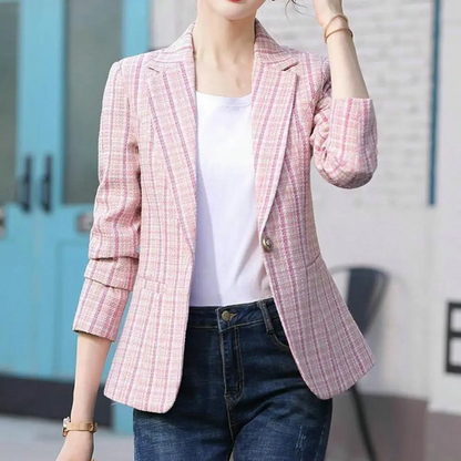 Evelyn Women's Blazer | Tailored Fit, Black, Single-Button Design 3
