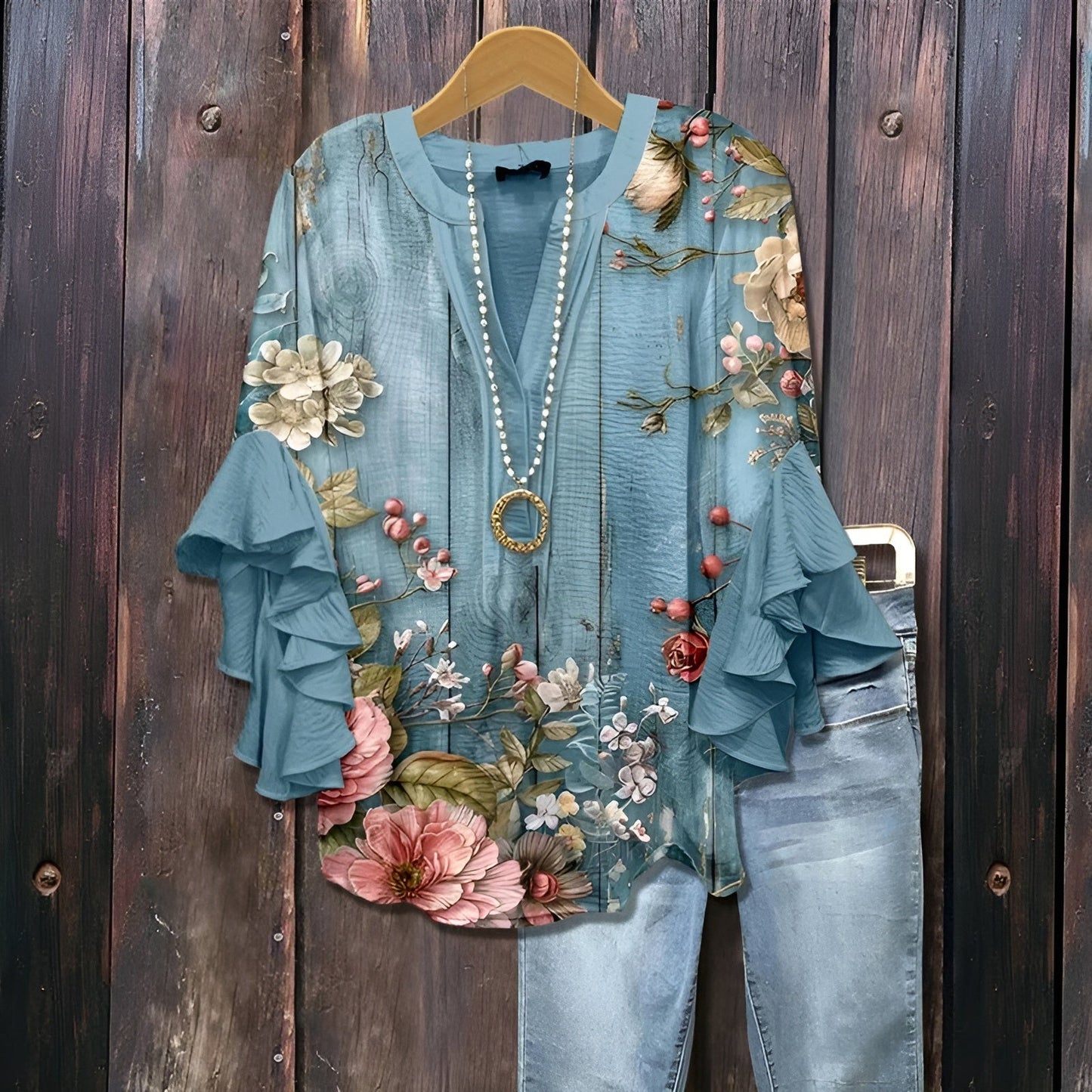Evelyn Women's Blouse | Premium Breathable Fabric for Summer Elegance 2