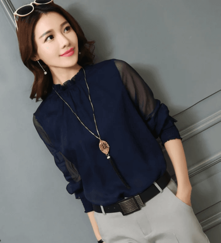 Evelyn Women's Blouse | Puff Sleeve, Elegant Style 0