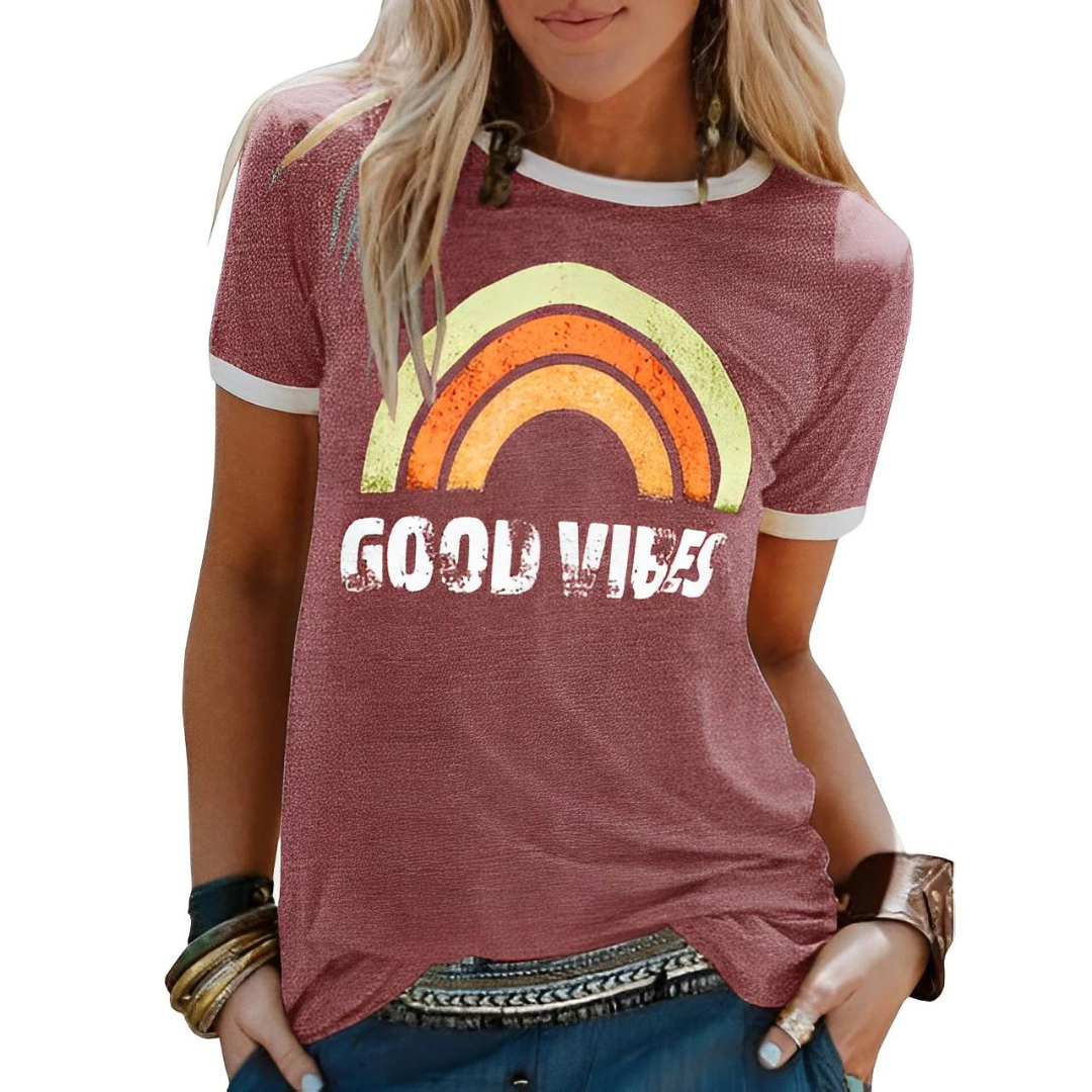 Evelyn Women's Crew Neck T-Shirt | Casual Comfort, Versatile Style 3