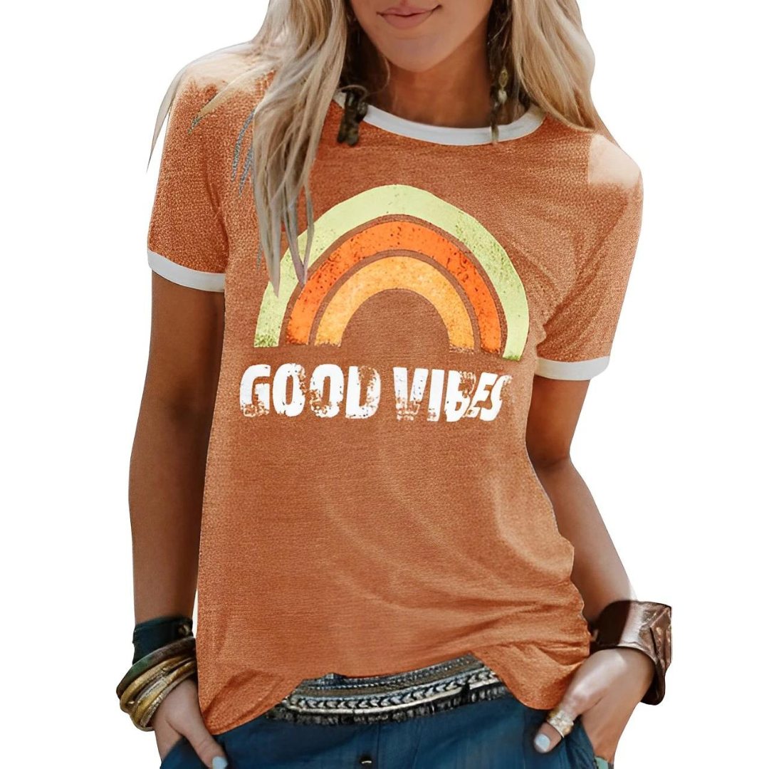 Evelyn Women's Crew Neck T-Shirt | Casual Comfort, Versatile Style 4
