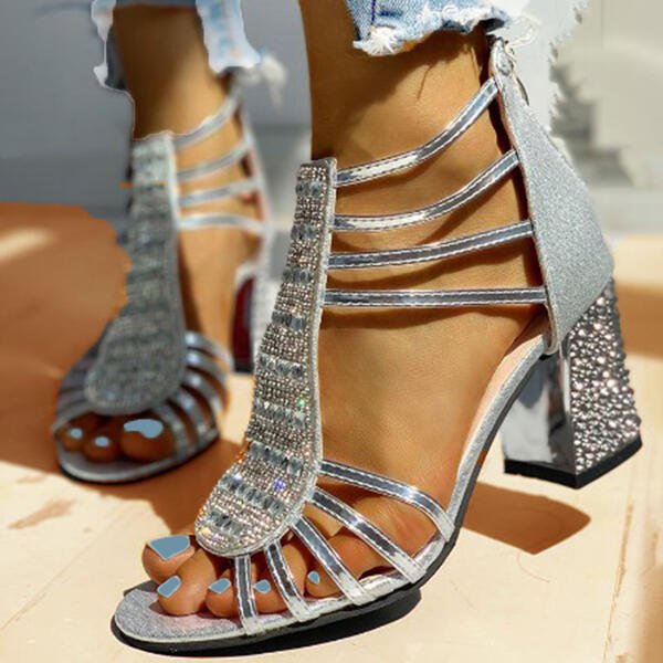 Evelyn Women's Heels | Strappy Block Design, Elegant Summer Style 4