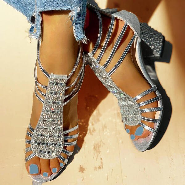 Evelyn Women's Heels | Strappy Block Design, Elegant Summer Style 5