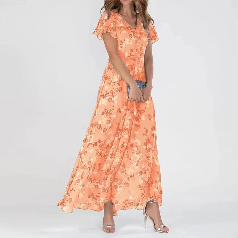 Evelyn Women's Maxi Dress | Elegant Floral Design, Formal 0