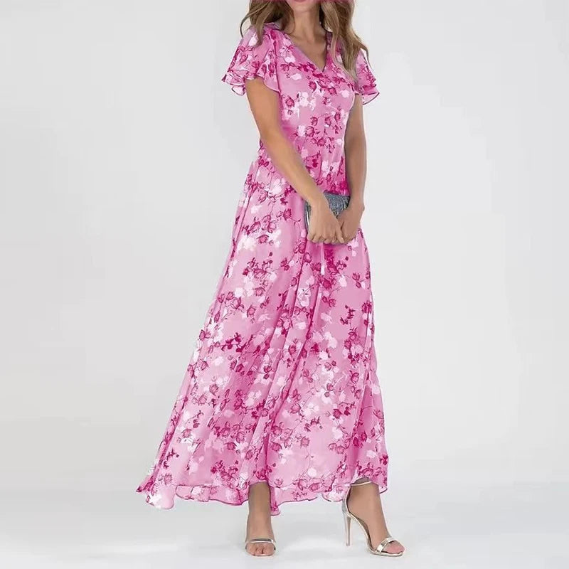 Evelyn Women's Maxi Dress | Elegant Floral Design, Formal 2