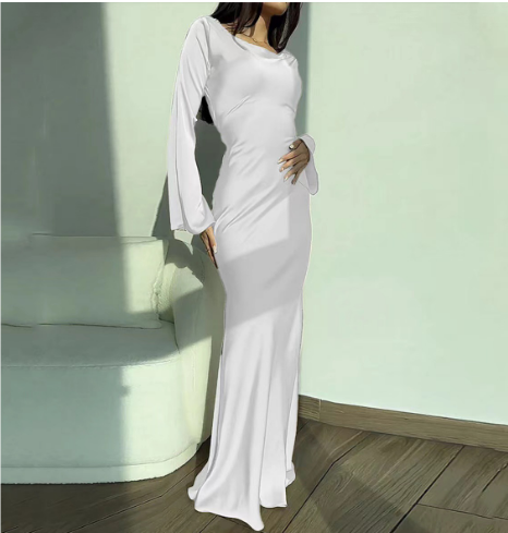 Evelyn Women's Maxi Dress | Elegant Long Sleeve Design 0