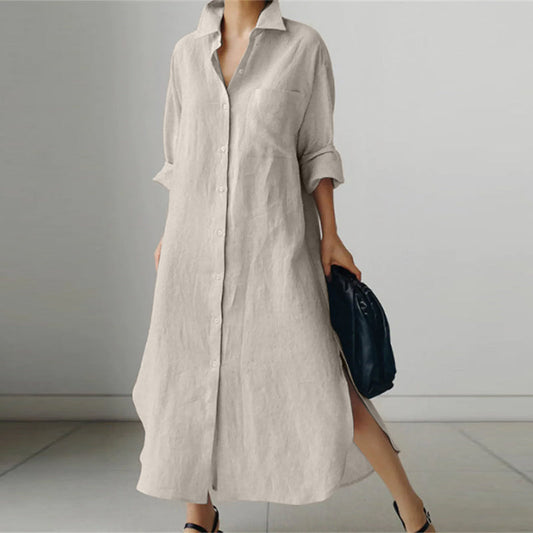 Evelyn Women's Midi Dress | Classic Button-Down Design, Timeless Style 1