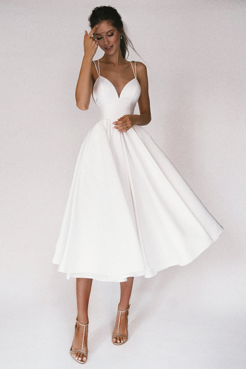 Evelyn Women's Midi Dress | Elegant V-Neck Formal Cocktail Dress 7
