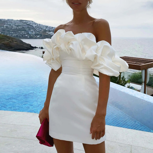 Evelyn Women's Mini Dress | Chic Ruffle Design for Summer Events 0