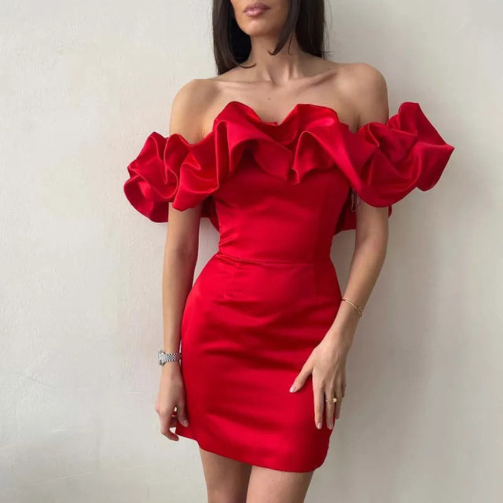 Evelyn Women's Mini Dress | Chic Ruffle Design for Summer Events 3
