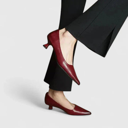 Evelyn Women's Pumps | Classic Pointed Toe, Low Heel Design 3