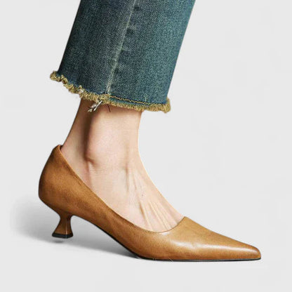Evelyn Women's Pumps | Classic Pointed Toe, Low Heel Design 7