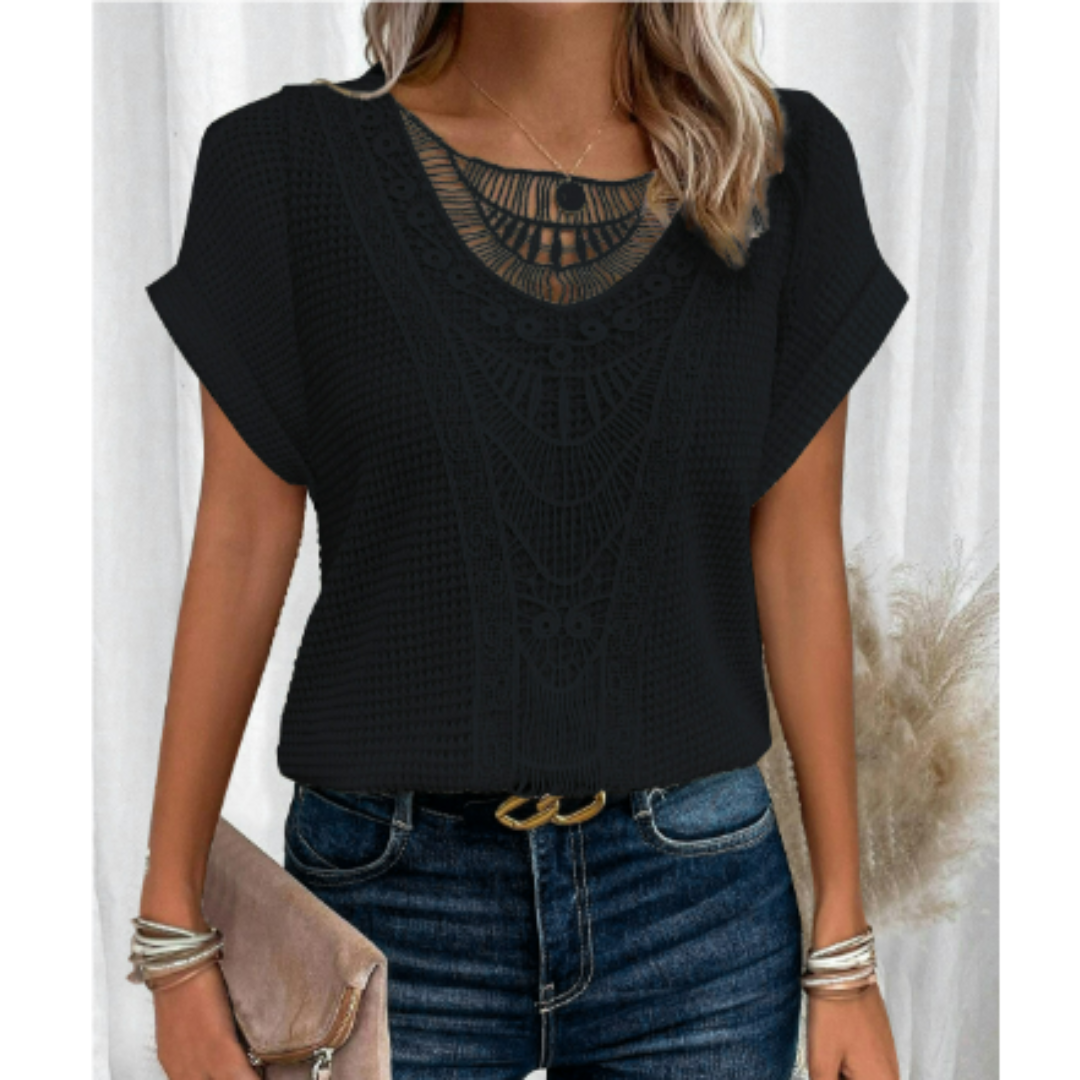 Evelyn Women's Short Sleeve Top | High-Quality Fabric, Casual 6