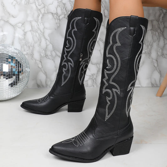 Evelyn Women's Western Boots | Genuine Leather, Embroidered 1