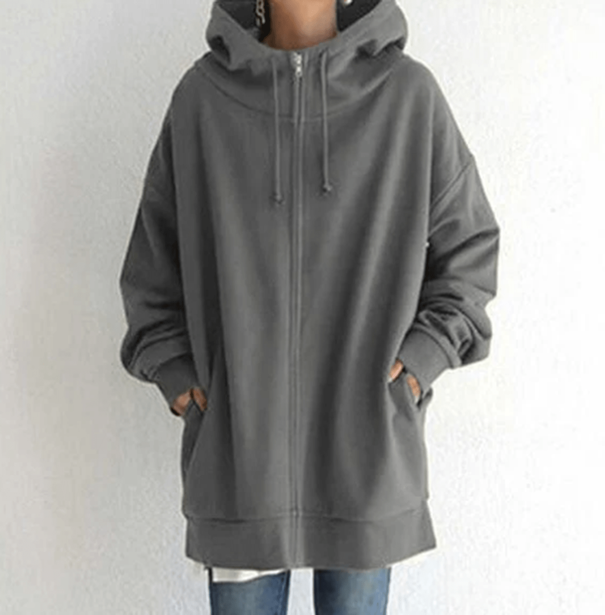 Evelyn Women's Zip-Up Hoodie | Relaxed Fit, Casual Style 0