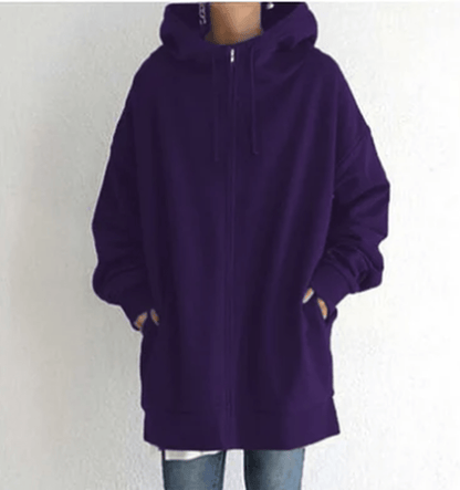 Evelyn Women's Zip-Up Hoodie | Relaxed Fit, Casual Style 12