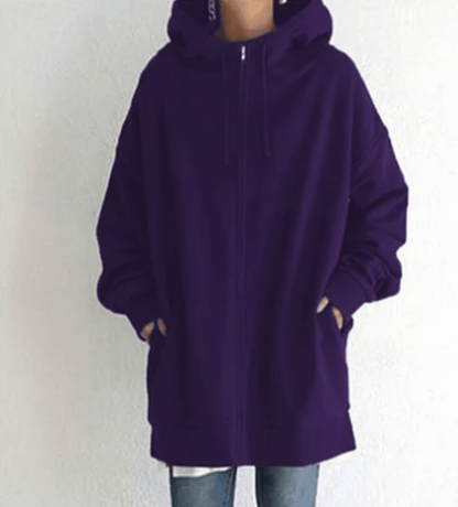 Evelyn Women's Zip-Up Hoodie | Relaxed Fit, Casual Style 6