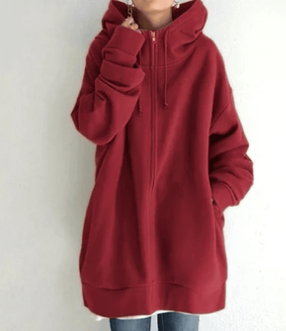 Evelyn Women's Zip-Up Hoodie | Relaxed Fit, Casual Style 7