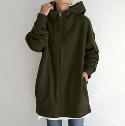 Evelyn Women's Zip-Up Hoodie | Relaxed Fit, Casual Style 8