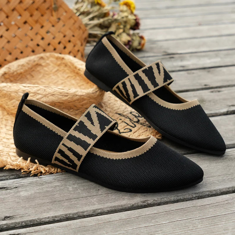 Fina Women's Ballet Flats | Classic Black Design, Comfortable Fit 5