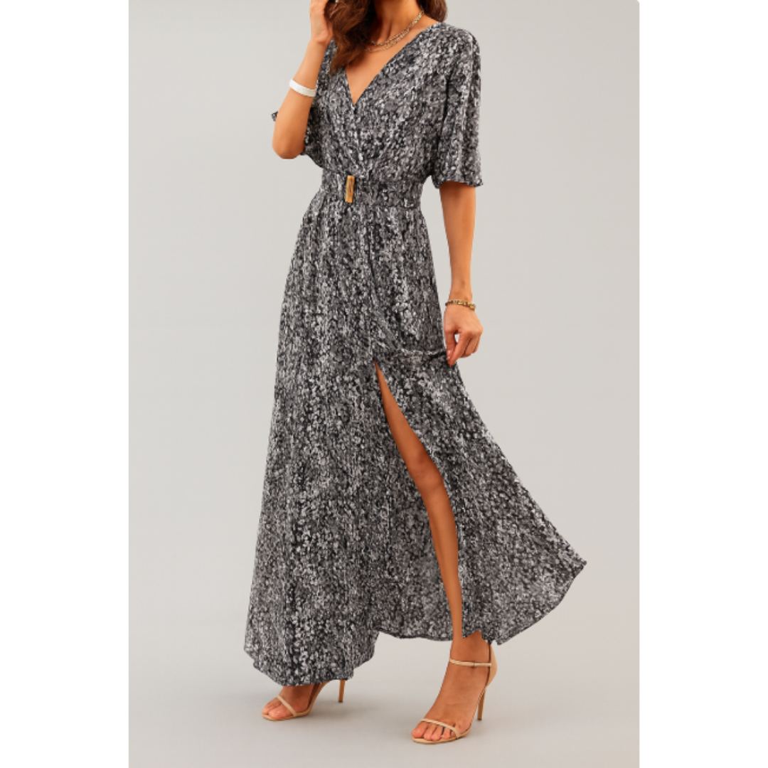 Fina Women's Maxi Dress | Wrap Neck Design, Perfect for Summer 0