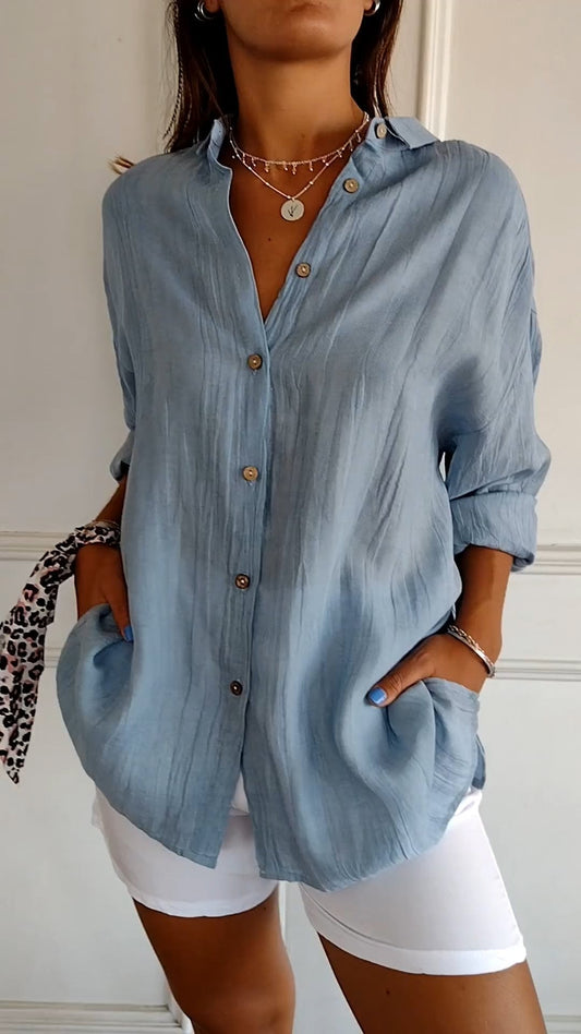 Fina Women's Shirt | Classic Fit White Blouse, Versatile Style 0