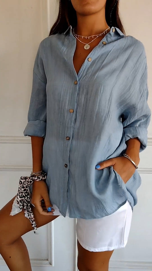 Fina Women's Shirt | Classic Fit White Blouse, Versatile Style 1