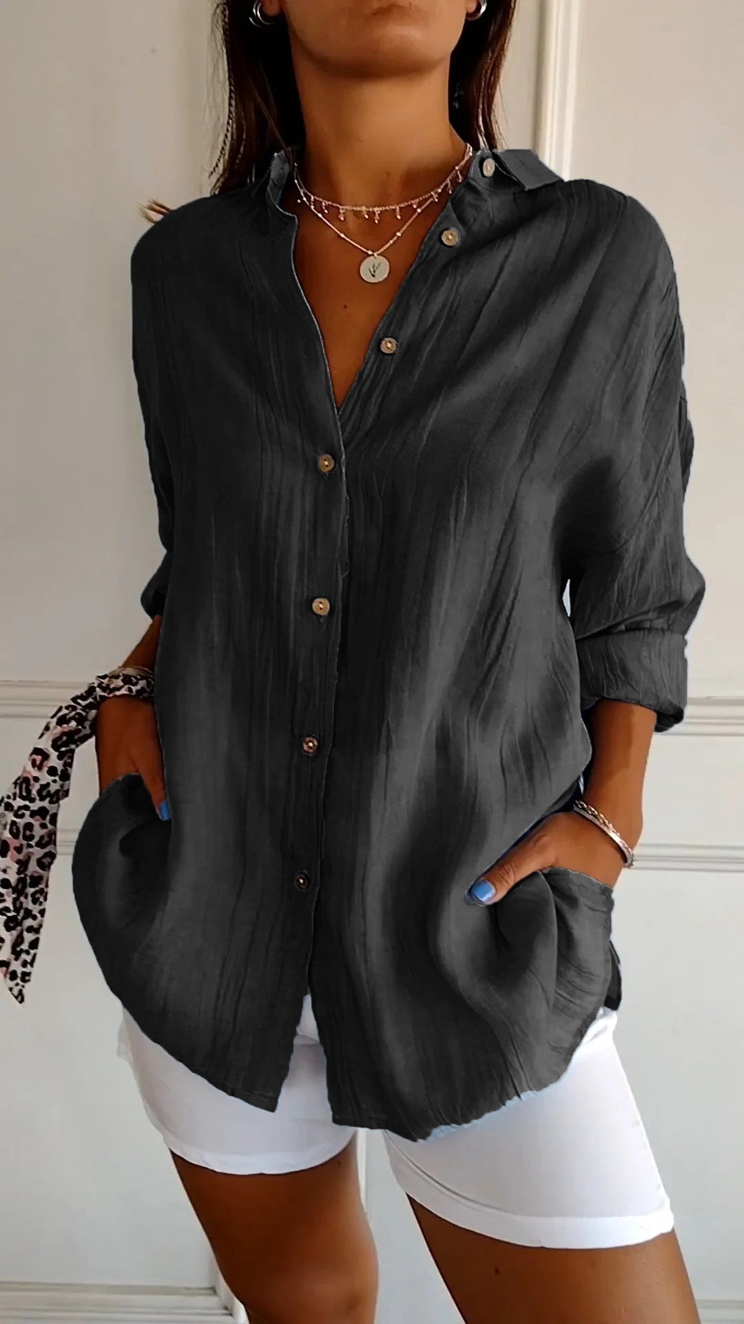 Fina Women's Shirt | Classic Fit White Blouse, Versatile Style 9
