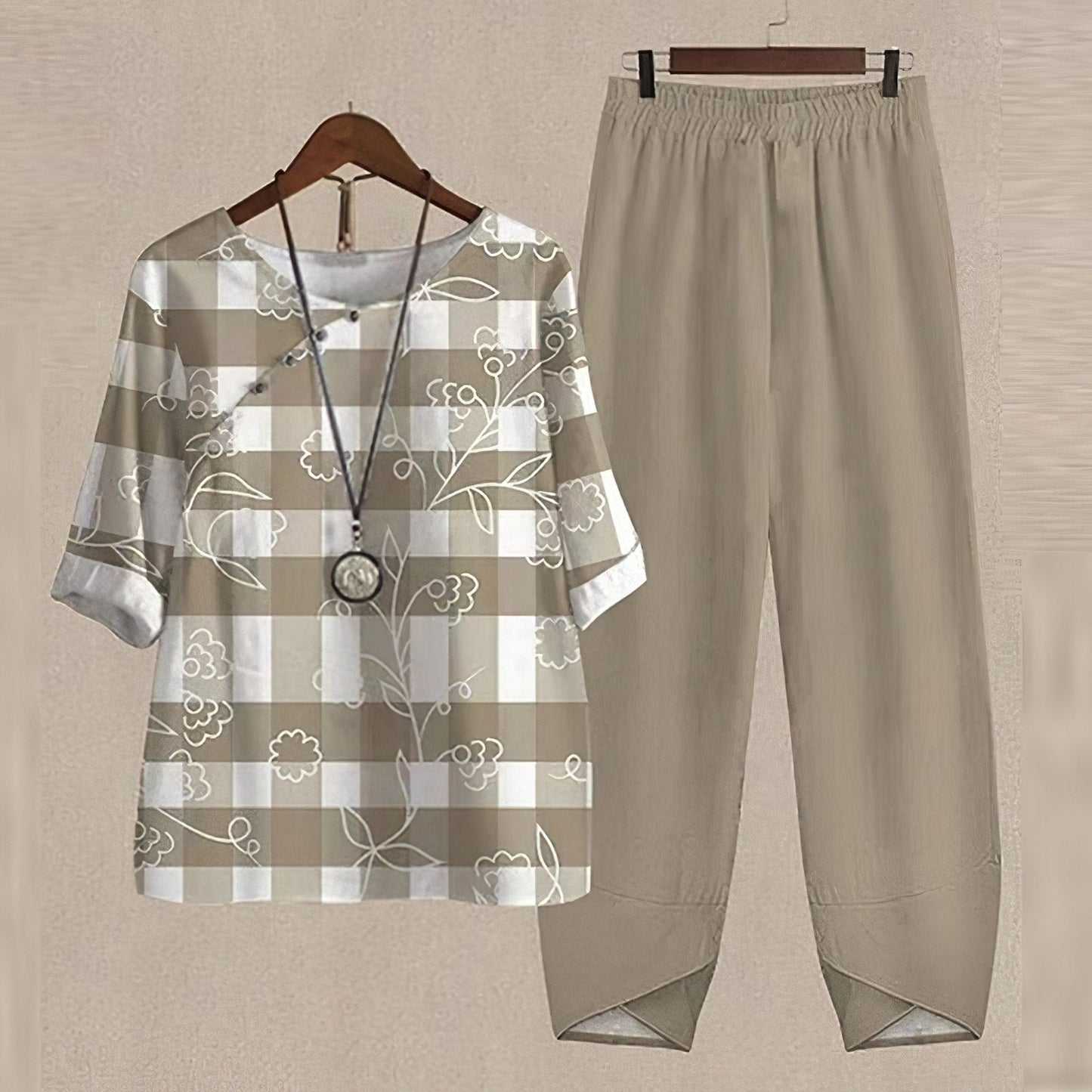 Fina Women's Two-Piece Set | Airy Fabric, Casual Style 1