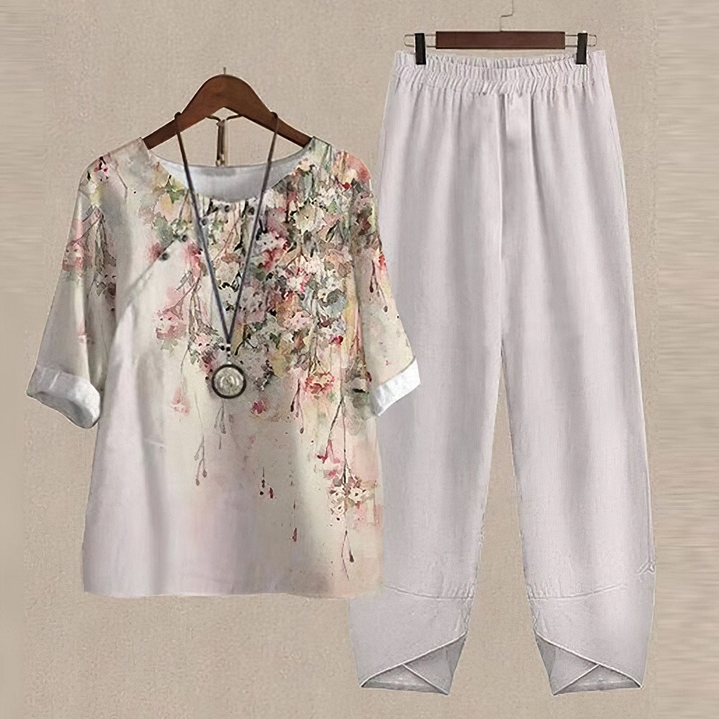 Fina Women's Two-Piece Set | Airy Fabric, Casual Style 2