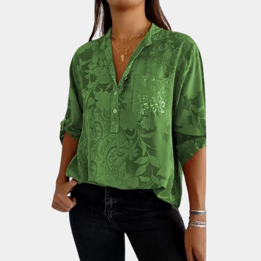 Fiona Women's Button Down Shirt | Floral Print, Summer Style 1