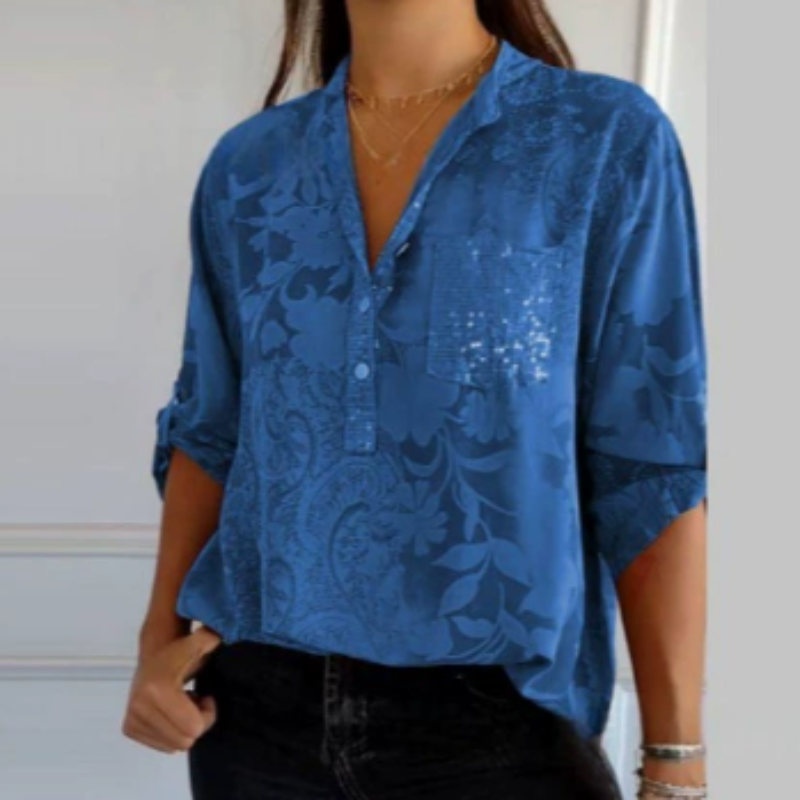 Fiona Women's Button Down Shirt | Floral Print, Summer Style 4