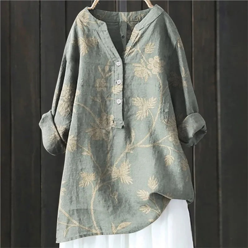 Fiona Women's Floral Blouse | Elegant Fit, Summer Tops for Women 2