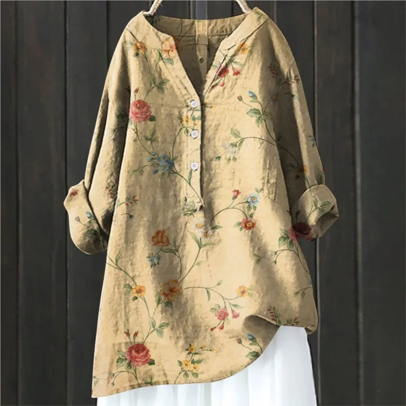 Fiona Women's Floral Blouse | Elegant Fit, Summer Tops for Women 3