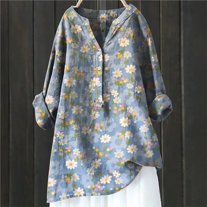 Fiona Women's Floral Blouse | Elegant Fit, Summer Tops for Women 5