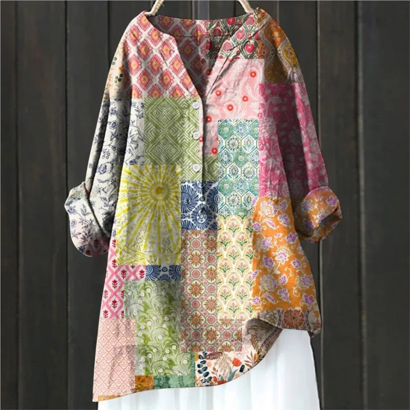 Fiona Women's Floral Blouse | Elegant Fit, Summer Tops for Women 6