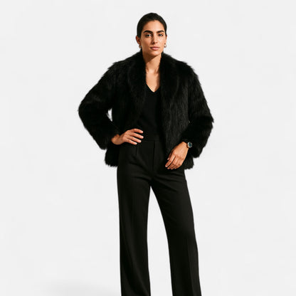 Fiona Women's Jacket | Cropped Faux Fur Design, Chic & Versatile 2