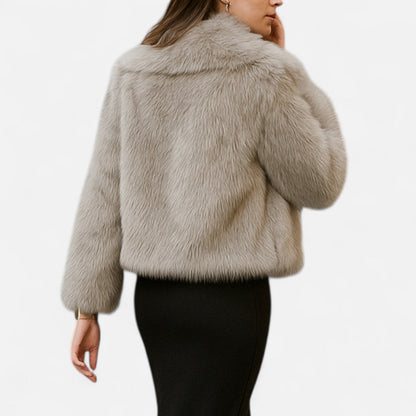 Fiona Women's Jacket | Cropped Faux Fur Design, Chic & Versatile 8