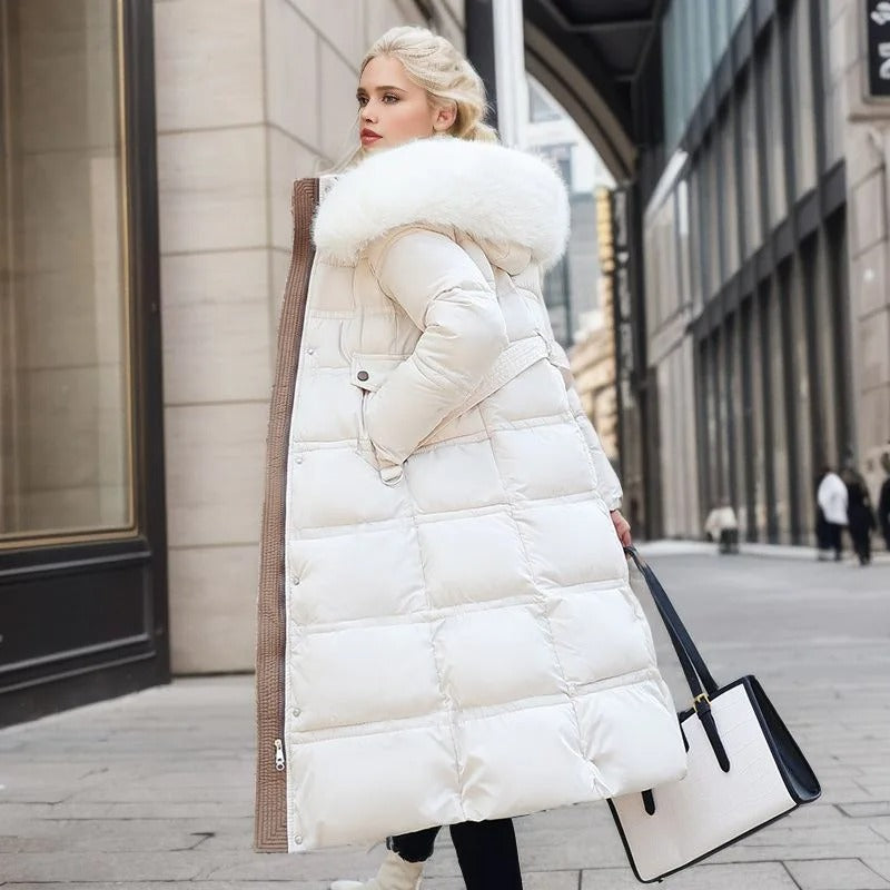 Fiona Women's Long Puffer Coat | High-Collar, Chic Winter Style 3