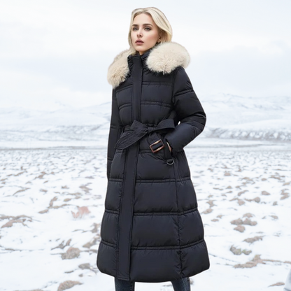 Fiona Women's Long Puffer Coat | High-Collar, Chic Winter Style 7