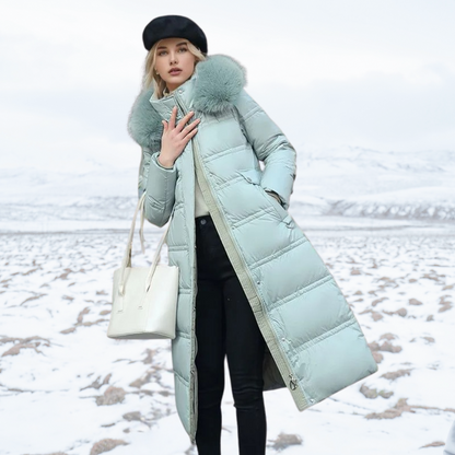 Fiona Women's Long Puffer Coat | High-Collar, Chic Winter Style 8