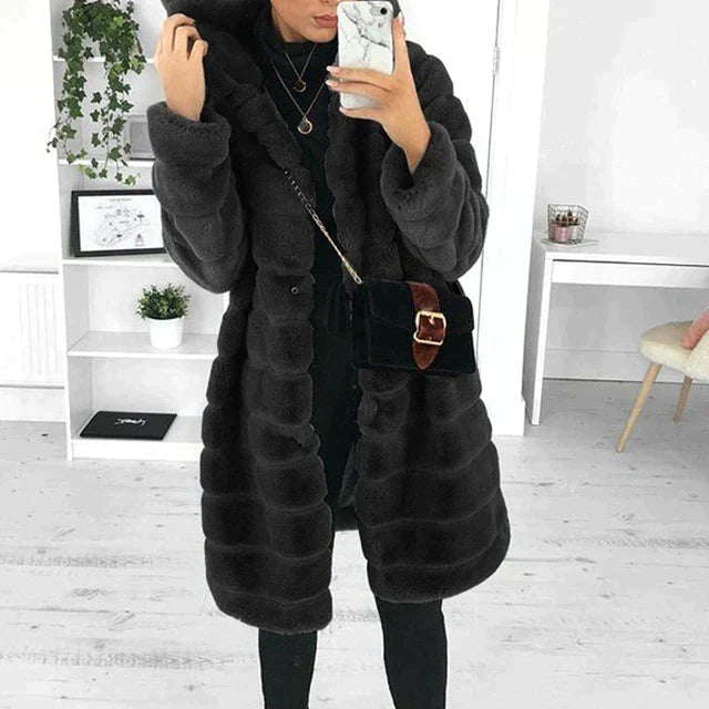 Fiona Women's Longline Faux Fur Coat | Ultra-Soft Winter Outerwear 0