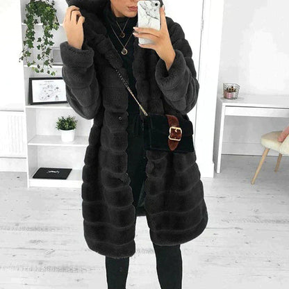 Fiona Women's Longline Faux Fur Coat | Ultra-Soft Winter Outerwear 0