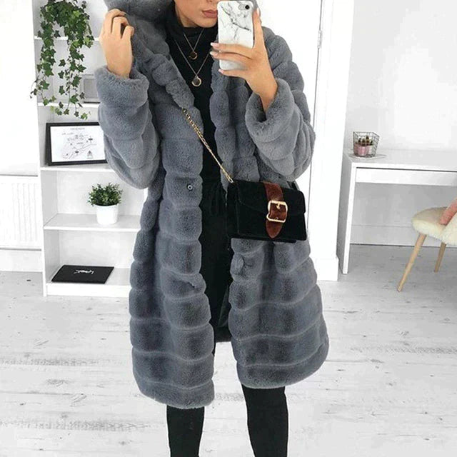Fiona Women's Longline Faux Fur Coat | Ultra-Soft Winter Outerwear 1