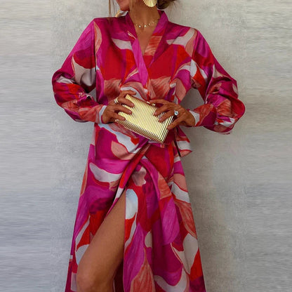 Fiona Women's Maxi Dress | Elegant Floral Wrap Design 2