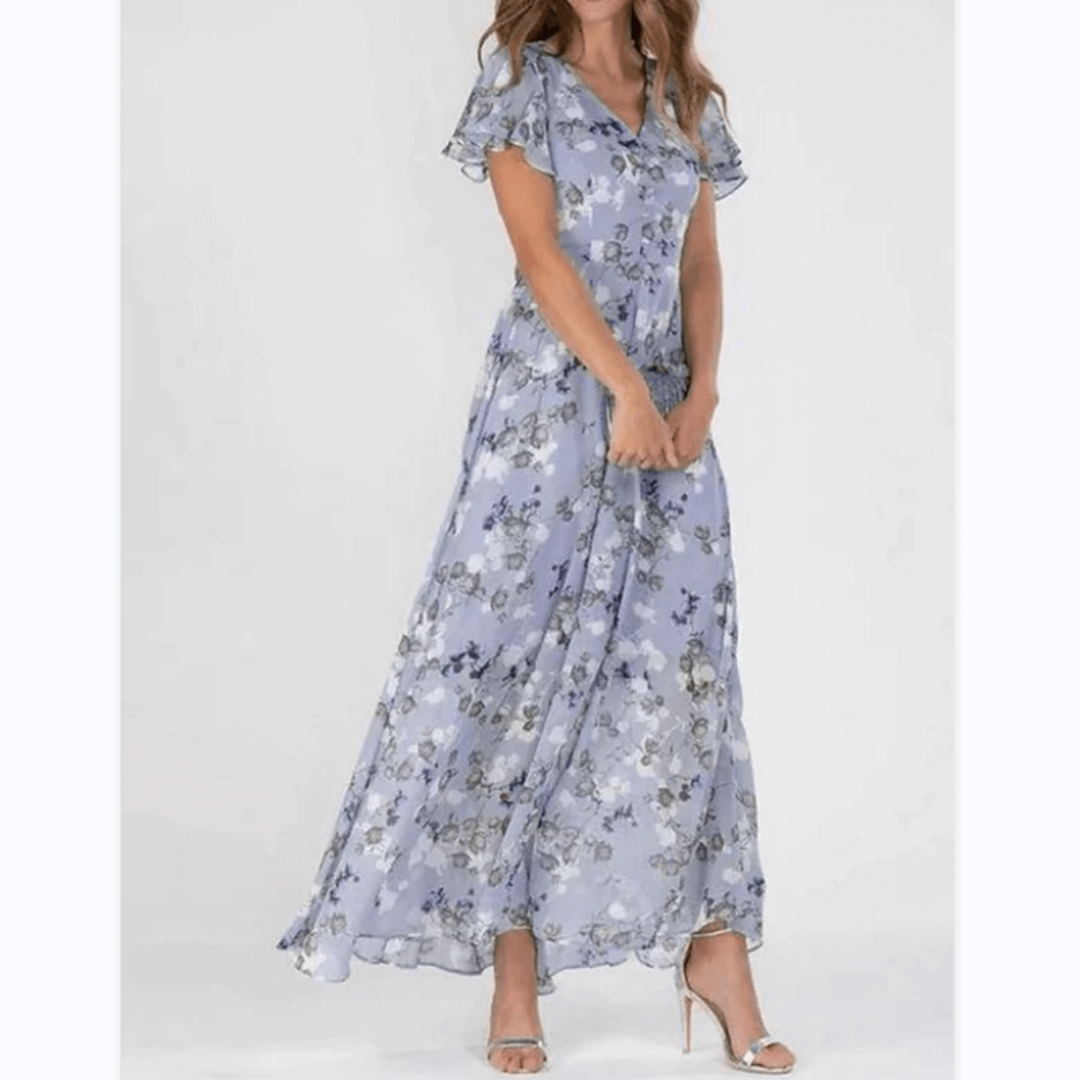 Fiona Women's Maxi Dress | Floral Design, Elegant Summer Style 1