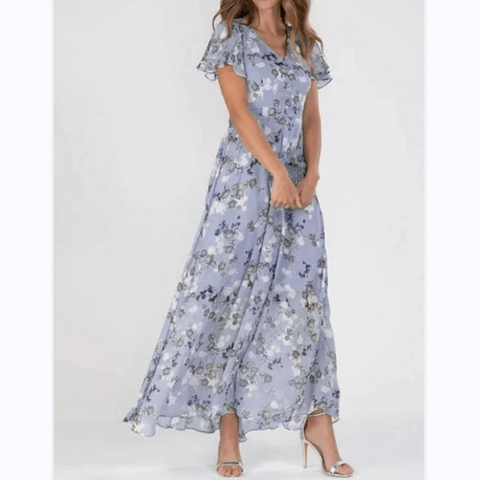 Fiona Women's Maxi Dress | Floral Design, Elegant Summer Style 1