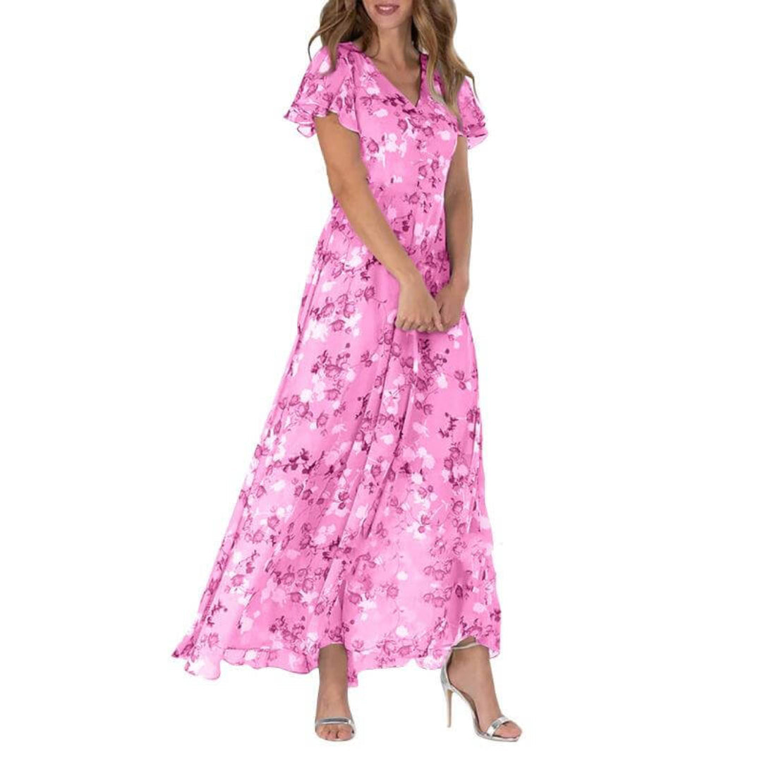 Fiona Women's Maxi Dress | Floral Design, Elegant Summer Style 5